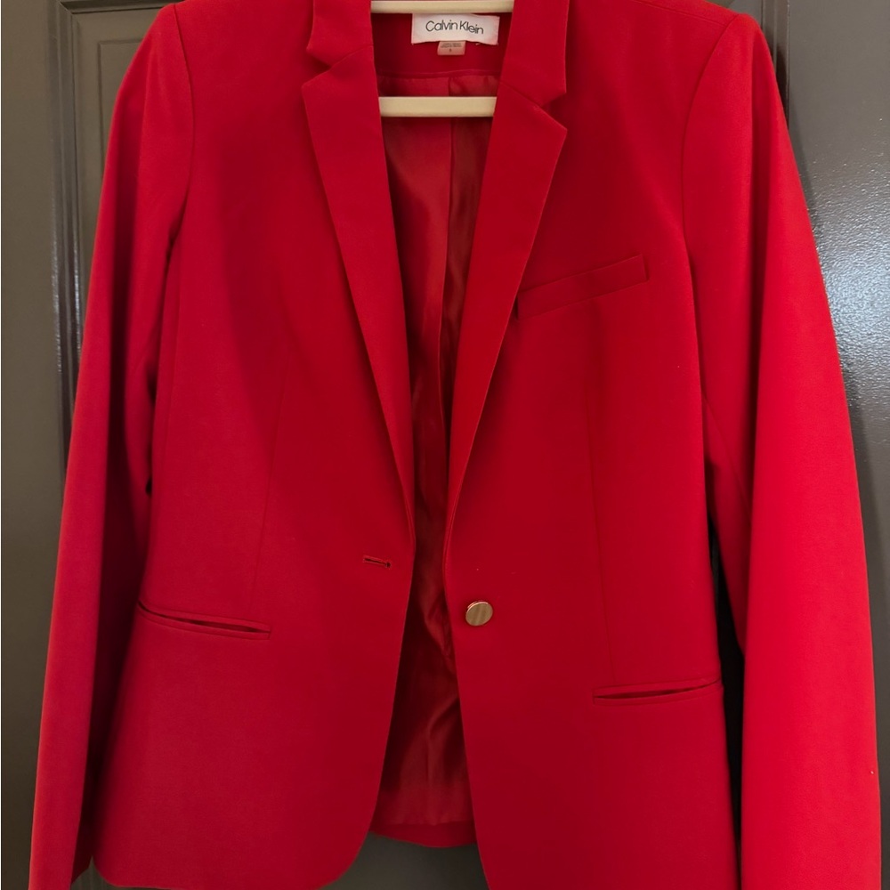 Calvin Klein Vibrant Red Women's Blazer